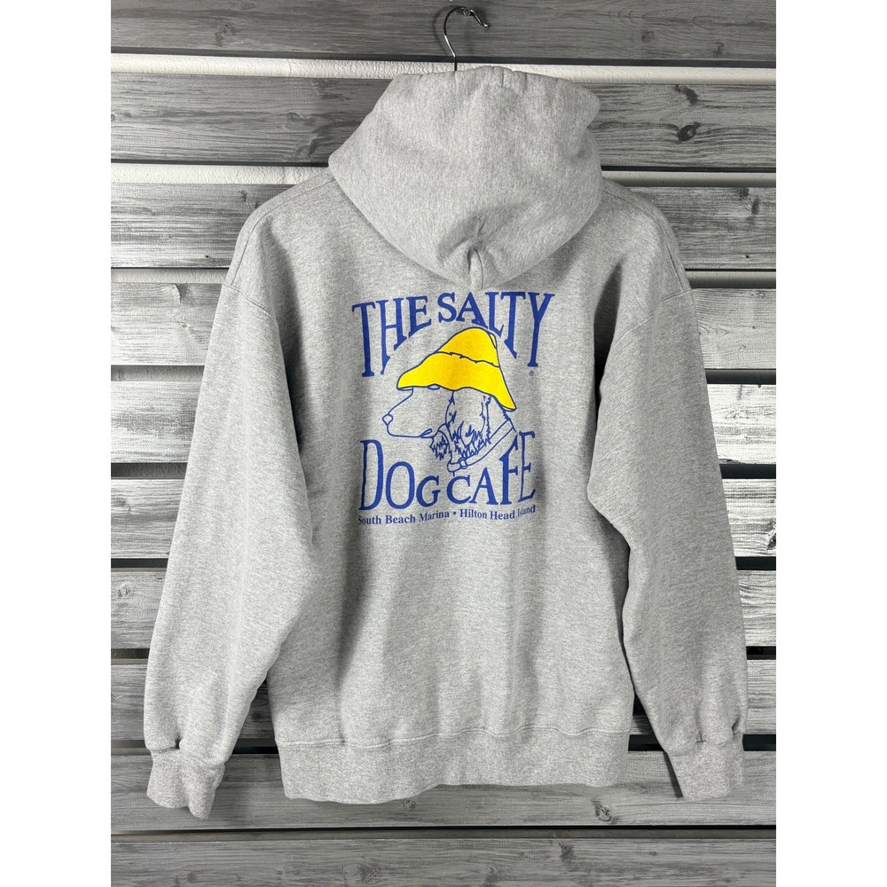 Vintage Hanes The Salty Dog Cafe Hoodie Mens M Hilton Head Island HEAVYWEIGHT